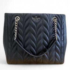 Kate Spade Willis PRISTINE Briar Lane Black Quilted Shoulder Tote Bag